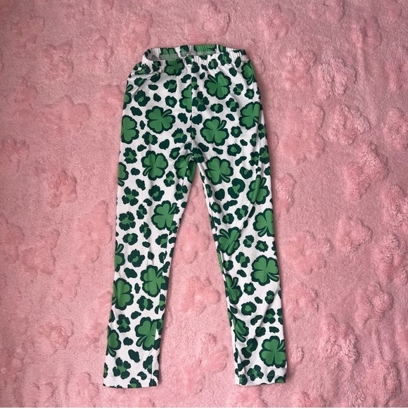 Amazon Other - Green Girls Size 5Y Unique Baby Shamrock Clover St. Patrick’s Day Pants Holiday